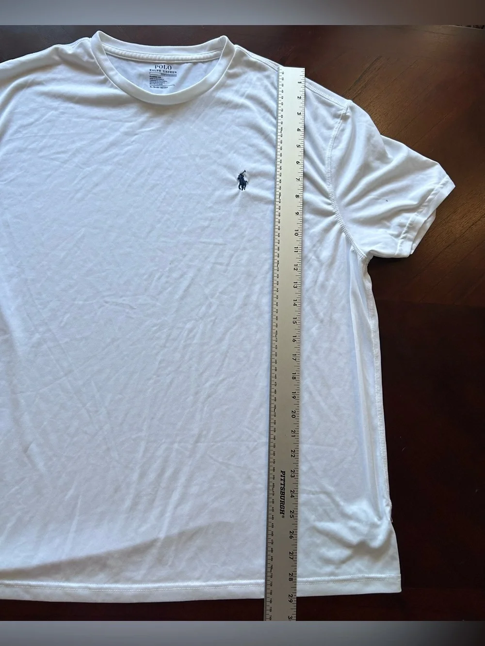 Polo by Ralph Lauren White Crew Neck Tee with Embroidered Pony size XL